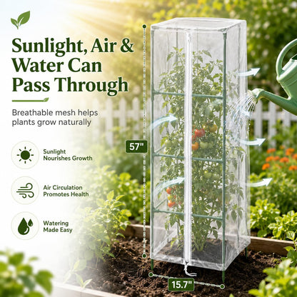 Garden Tomato Plant Cover Netting, Fits 40–50" Square Tomato Cages