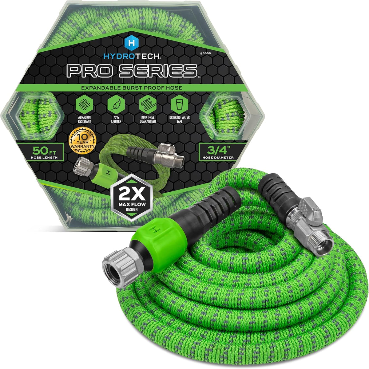 Pro Series 25 ft Max Flow Garden Hose, 3/4 in Diameter