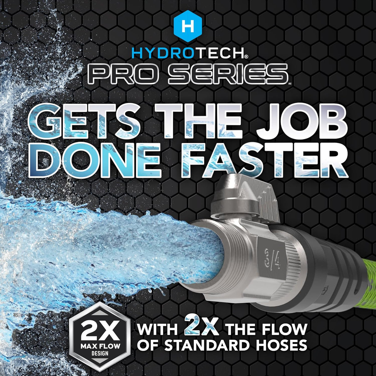Pro Series 25 ft Max Flow Garden Hose, 3/4 in Diameter