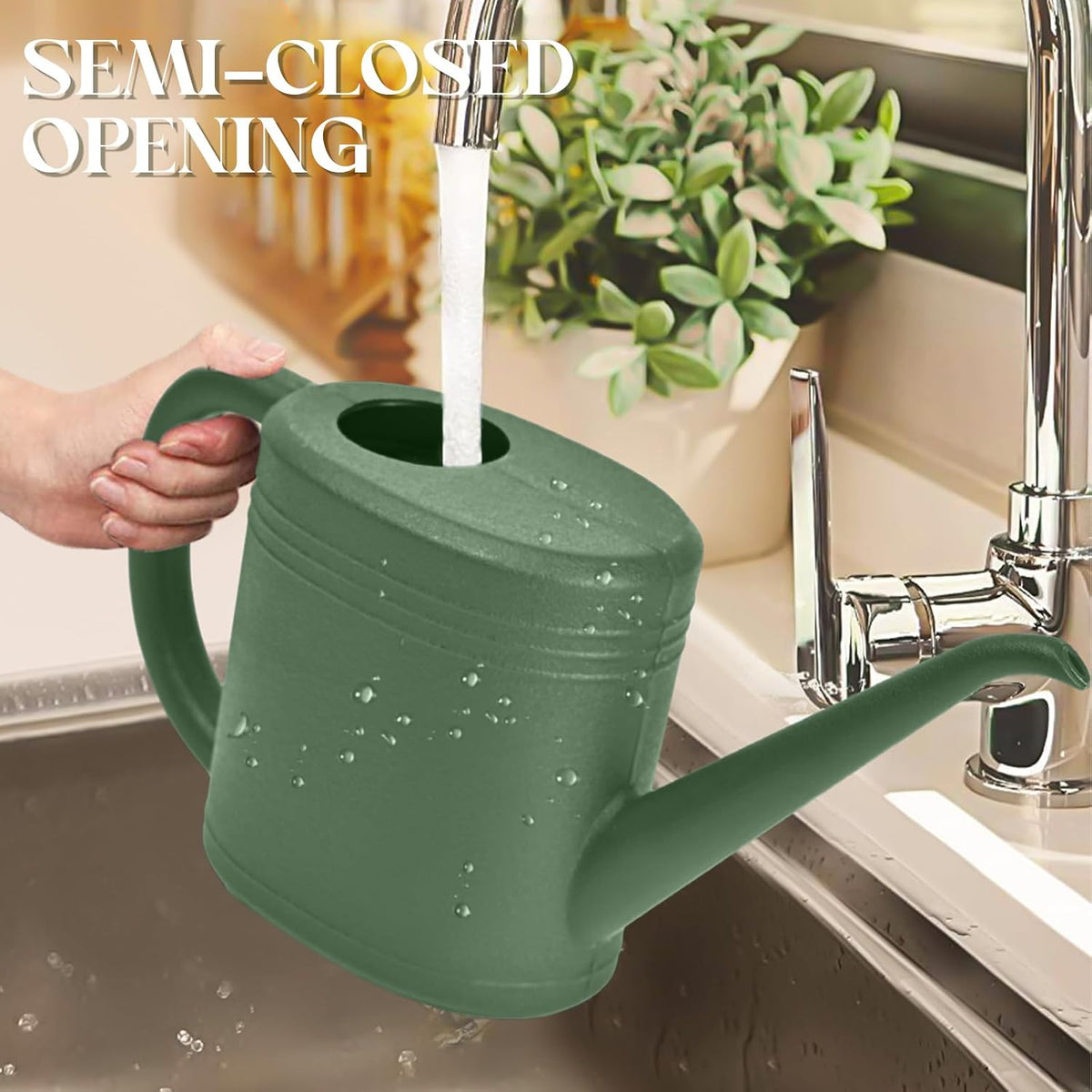 Watering Can for Garden Indoor Plants Outdoor Plant House Flower - 1/4 Gallon - Deep Blue