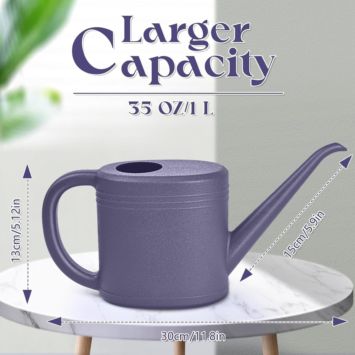 Watering Can for Garden Indoor Plants Outdoor Plant House Flower - 1/4 Gallon - Deep Blue