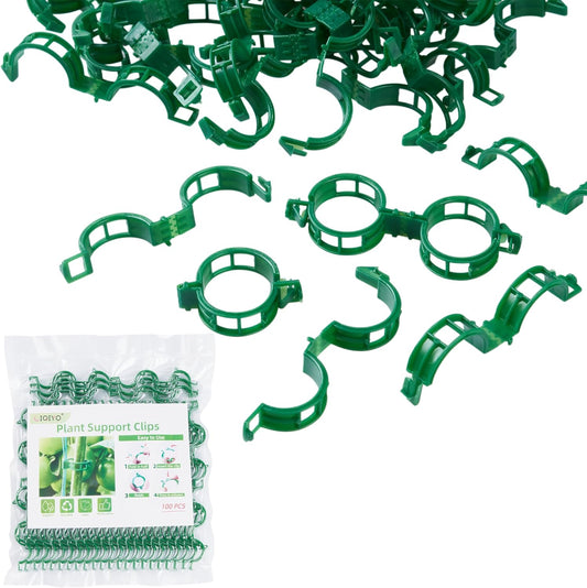 100 Pcs Plant Support Clips,Plastic Clips for Securing Plants
