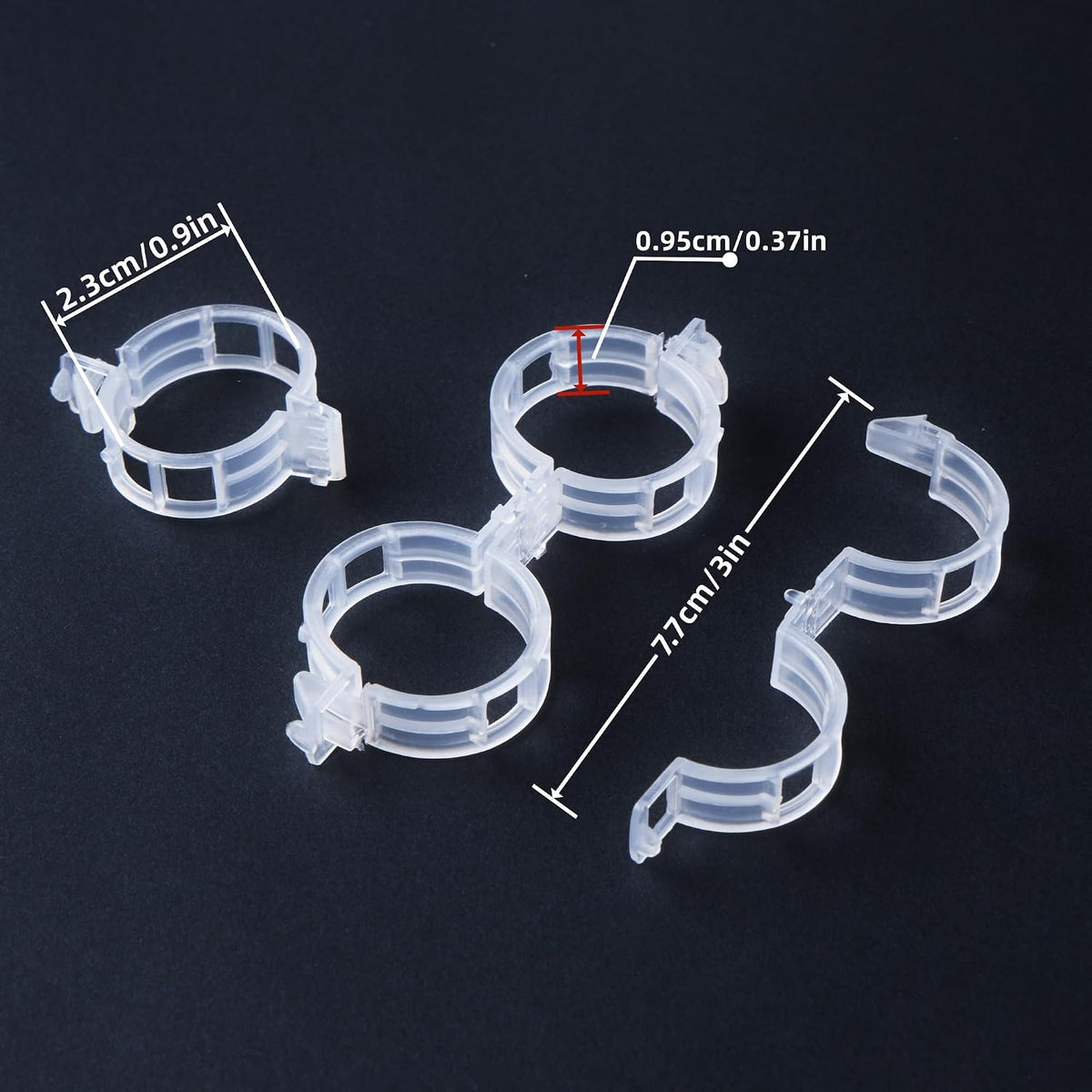 100 Pcs Plant Support Clips,Plastic Clips for Securing Plants