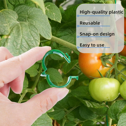 100 Pcs Plant Support Clips,Plastic Clips for Securing Plants