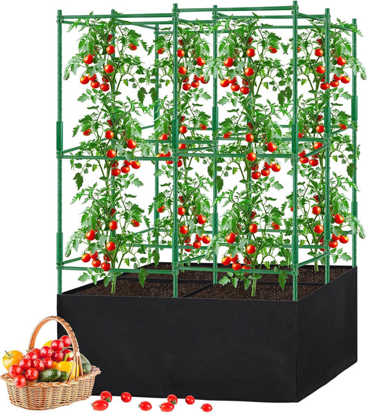 Tomato Cages, Square Tomato Plant Stakes Support Cages Trellis