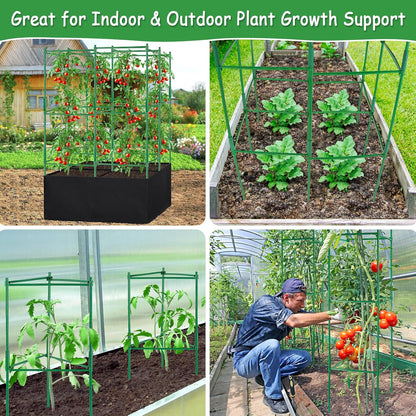 Tomato Cages, Square Tomato Plant Stakes Support Cages Trellis