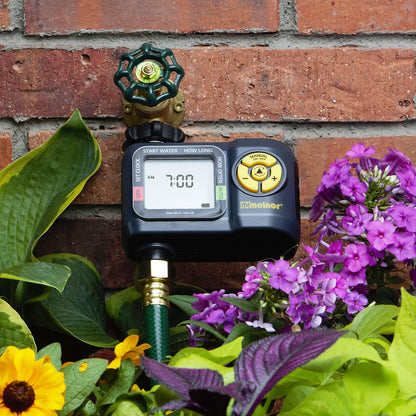 65138AMZ AquaTimer Digital Hose Timer, 1-Zone Timer, QuickConnect Bundle, Black, Yellow