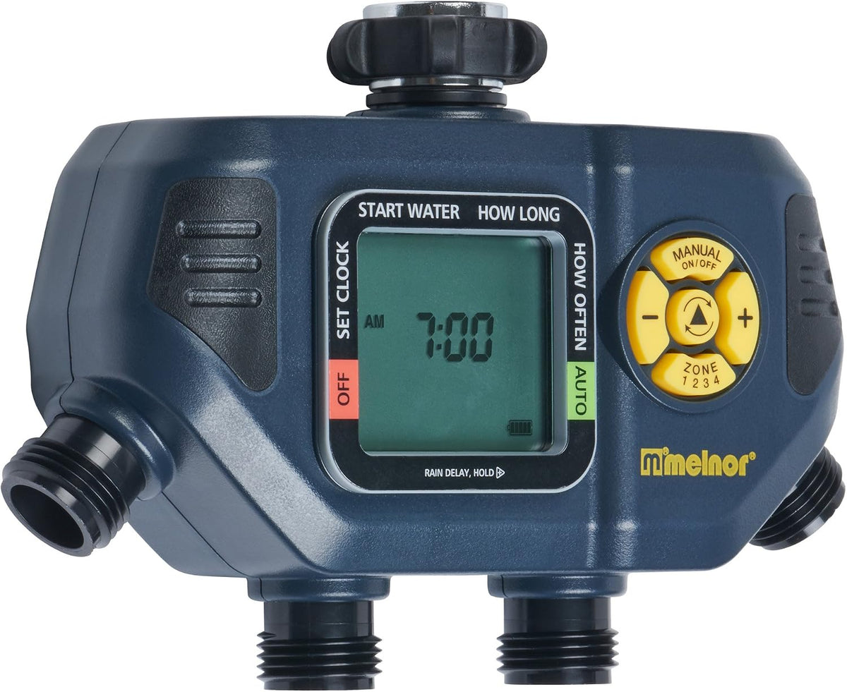 65138AMZ AquaTimer Digital Hose Timer, 1-Zone Timer, QuickConnect Bundle, Black, Yellow