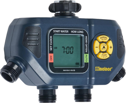 65138AMZ AquaTimer Digital Hose Timer, 1-Zone Timer, QuickConnect Bundle, Black, Yellow