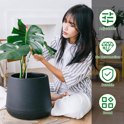 5 Pack Extendable Metal Plant Stakes, 7-24.5IN Adjustable Monstera Supports