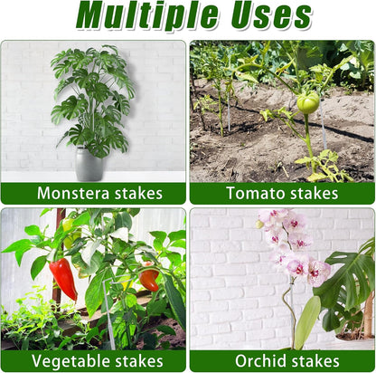 5 Pack Extendable Metal Plant Stakes, 7-24.5IN Adjustable Monstera Supports