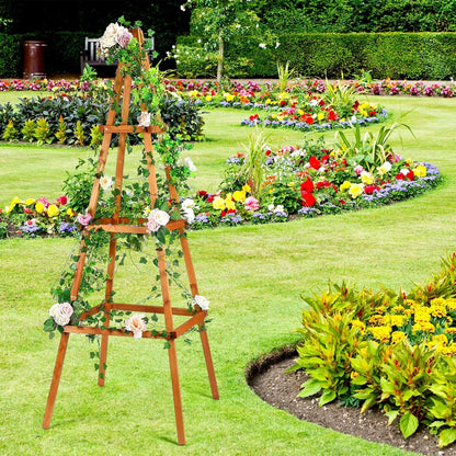 70.8in Tall Wooden Obelisk Trellis Outdoor Garden Trellises Easy Assembly Climbing Plant Support for Climbing Plants Porch Balcony Backyard Flowers Trailing Vegetables