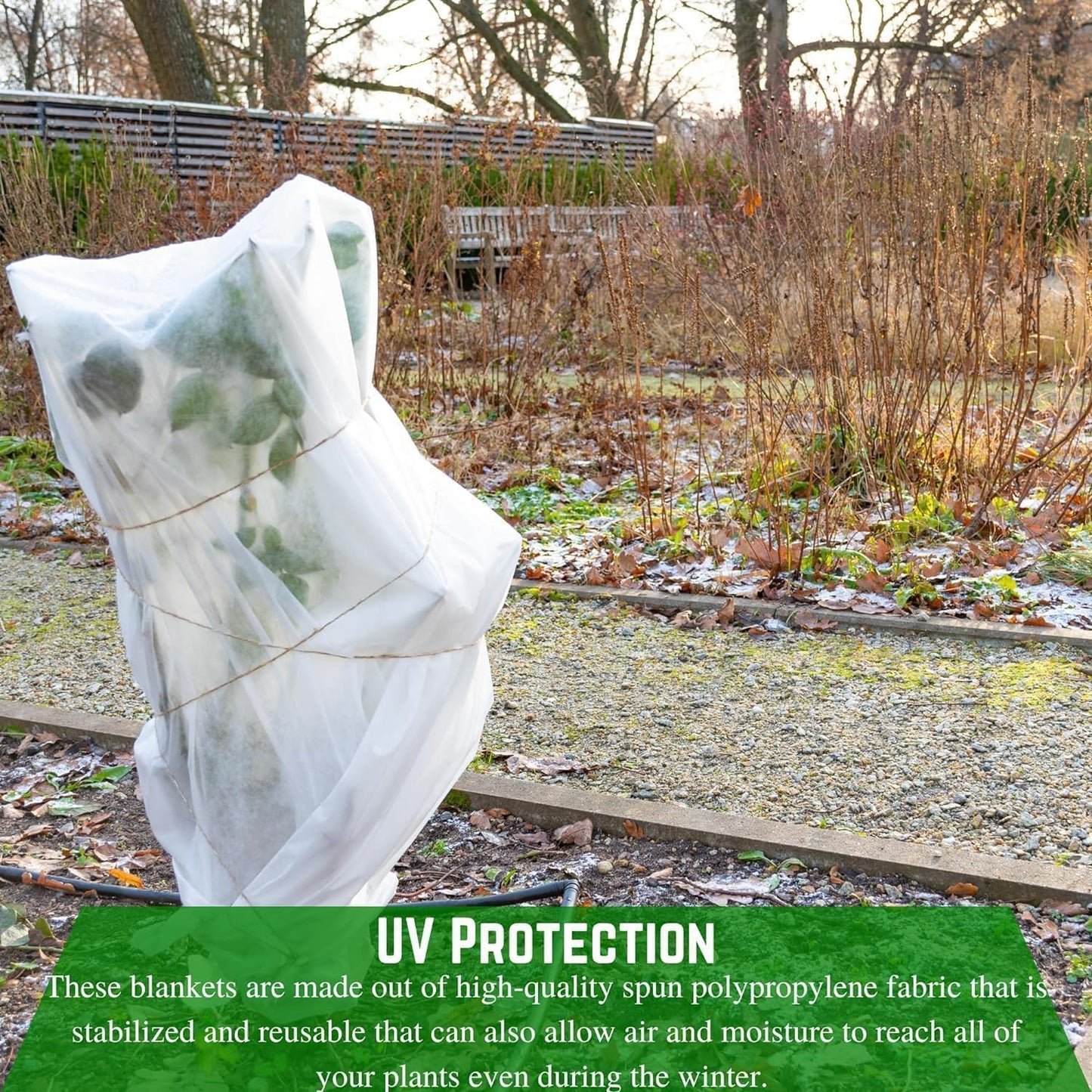 Frost Protection Blanket - Plant Covers Freeze Protection, Winter Plant Cover, Frost Blanket, Frost Cloth, Frost Blankets for Plants, Plant Frost Protector (7' x 7') - Colors A