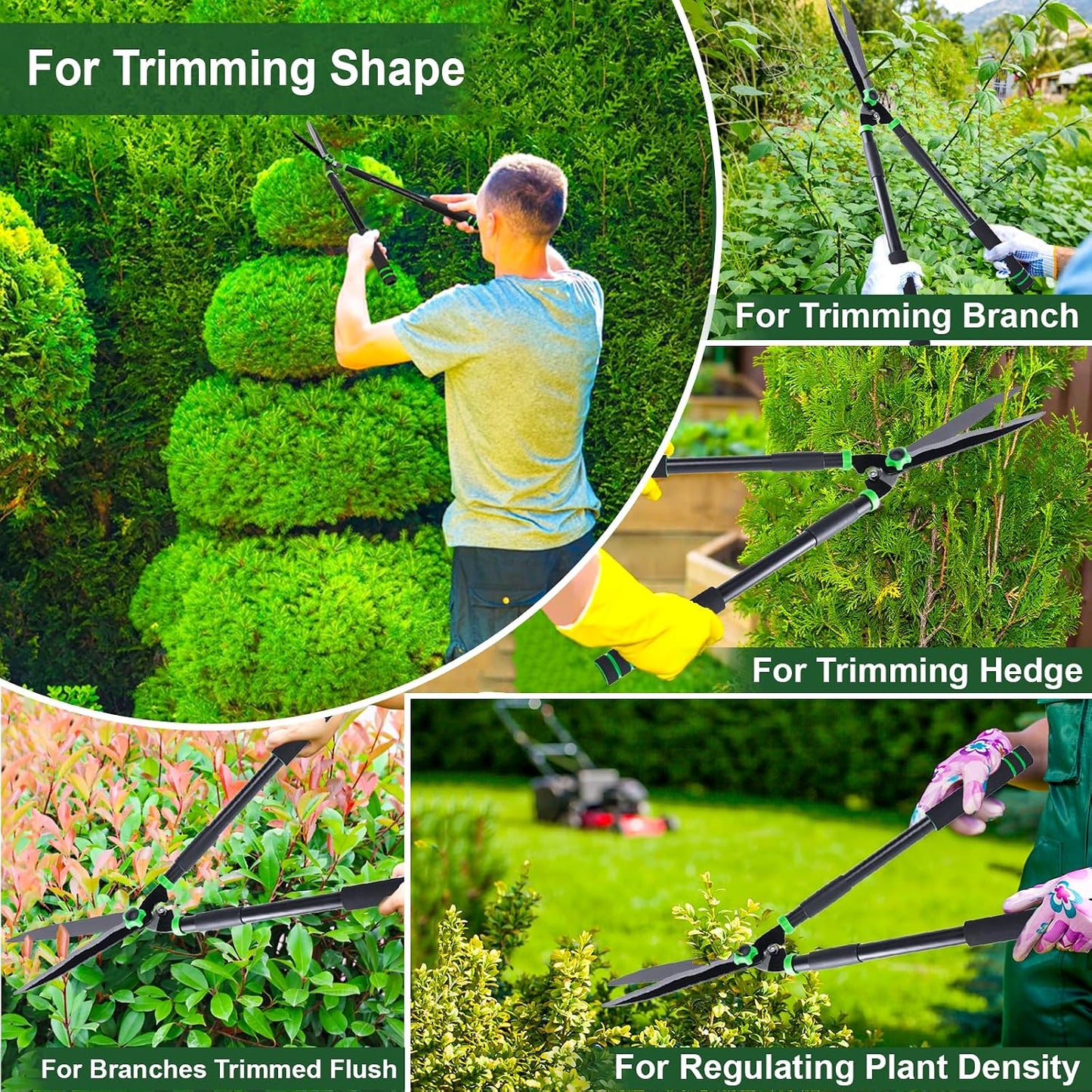 29.5" Hedge Shears,Professional Pruning Shears For Gardening,Sharp Hedge Clippers Handheld With Comfort Grip Handles,Carbon Steel Garden Clippers Handheld for Precise Trimming Gardening Tools