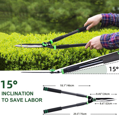 29.5" Hedge Shears,Professional Pruning Shears For Gardening,Sharp Hedge Clippers Handheld With Comfort Grip Handles,Carbon Steel Garden Clippers Handheld for Precise Trimming Gardening Tools