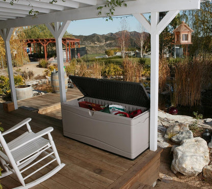 60012 Extra Large Deck Box, 130 Gallon, Desert Sand/Brown