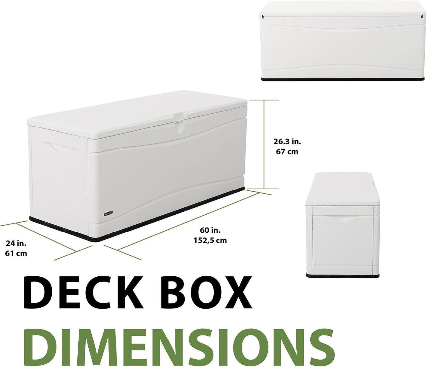60012 Extra Large Deck Box, 130 Gallon, Desert Sand/Brown