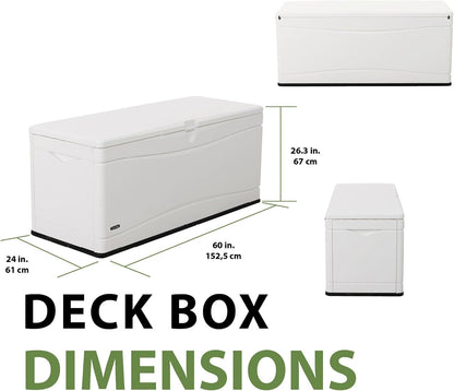 60012 Extra Large Deck Box, 130 Gallon, Desert Sand/Brown