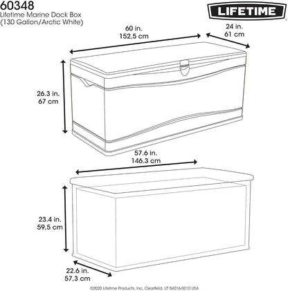 60012 Extra Large Deck Box, 130 Gallon, Desert Sand/Brown