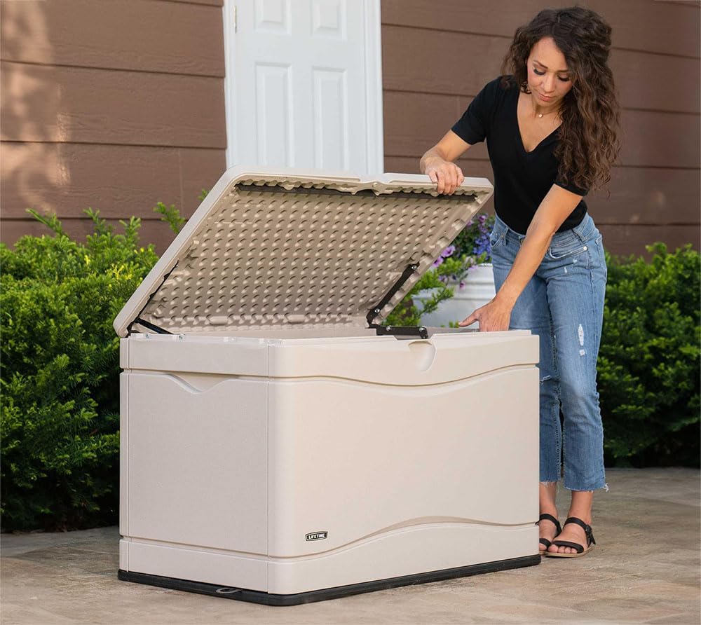 60012 Extra Large Deck Box, 130 Gallon, Desert Sand/Brown