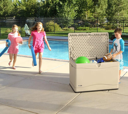 60012 Extra Large Deck Box, 130 Gallon, Desert Sand/Brown