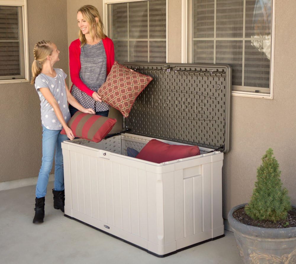 60012 Extra Large Deck Box, 130 Gallon, Desert Sand/Brown