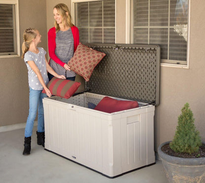 60012 Extra Large Deck Box, 130 Gallon, Desert Sand/Brown
