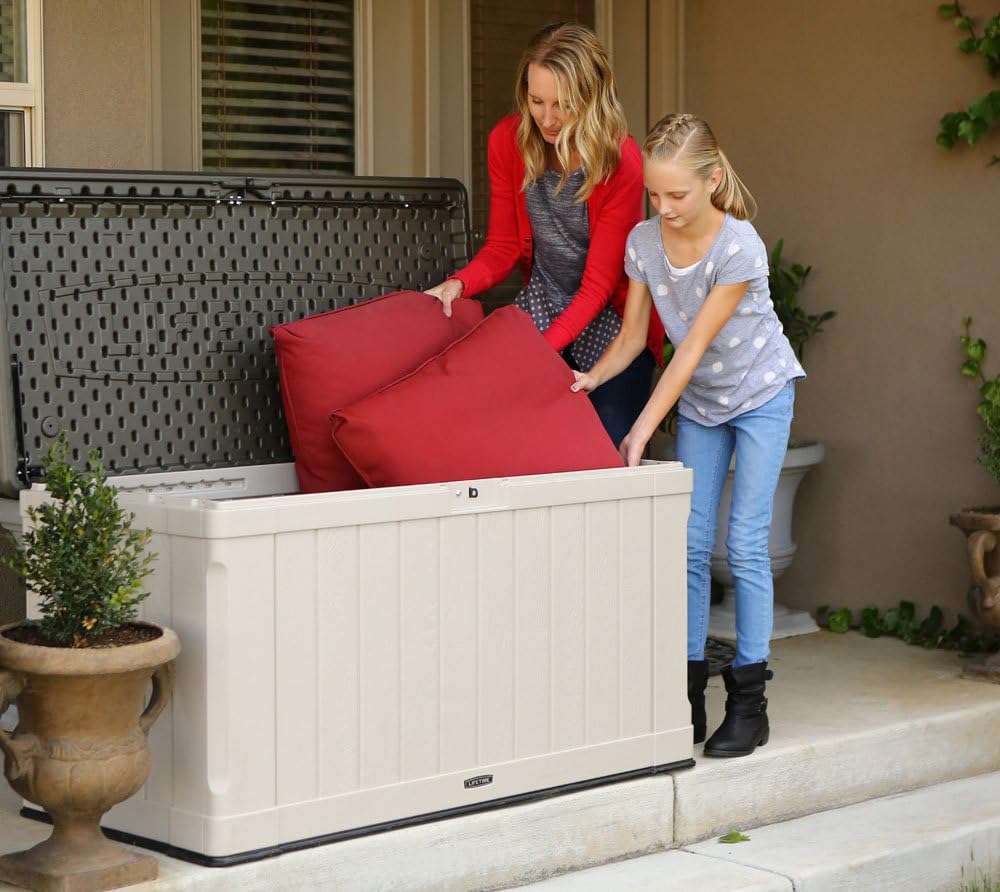 60012 Extra Large Deck Box, 130 Gallon, Desert Sand/Brown