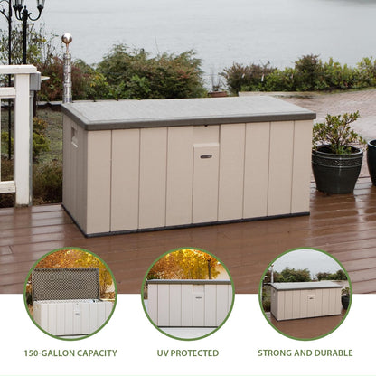 60012 Extra Large Deck Box, 130 Gallon, Desert Sand/Brown