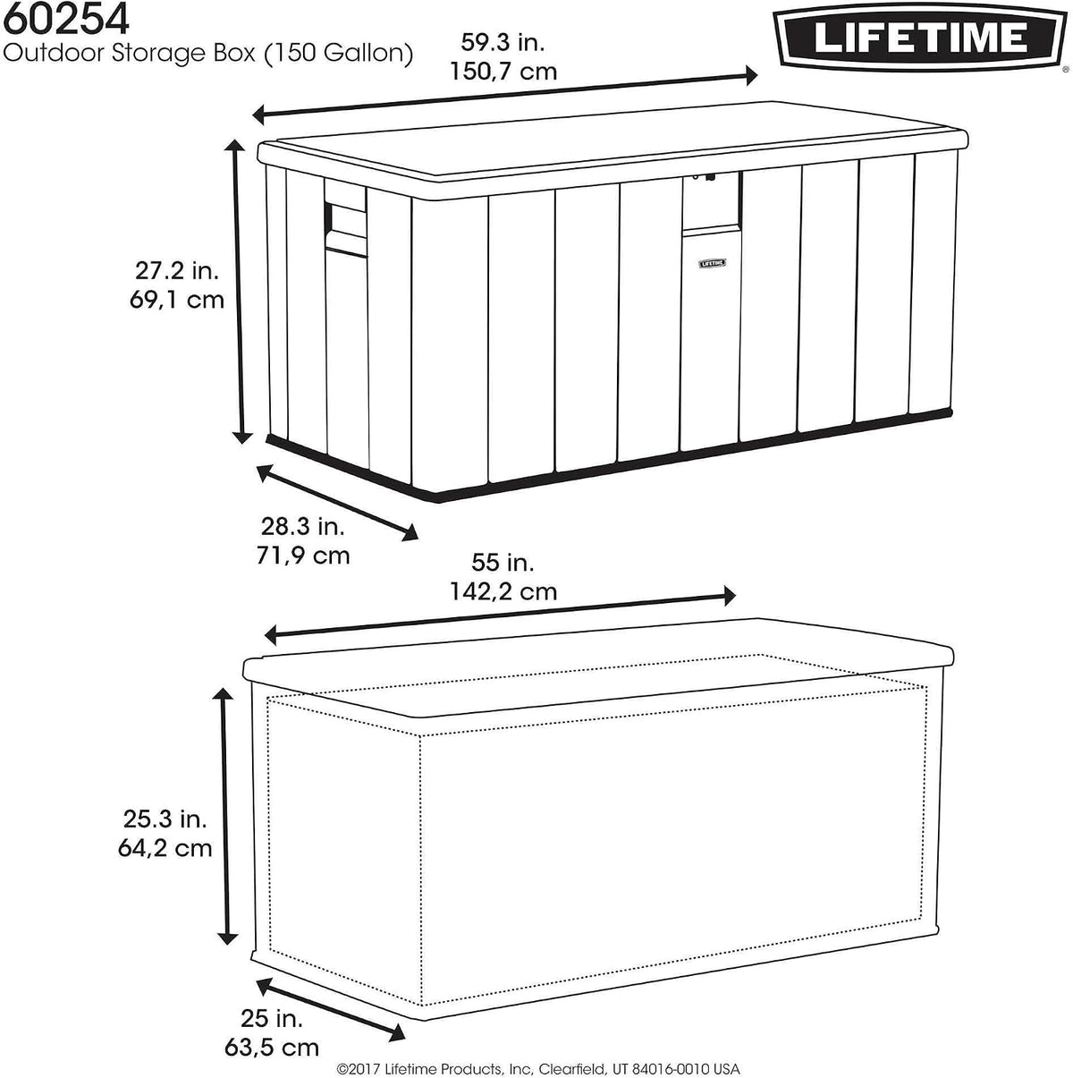 60012 Extra Large Deck Box, 130 Gallon, Desert Sand/Brown