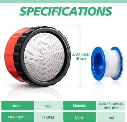 2 Pcs 1000 Water Nozzle, 11 GPM Garden Plastic Watering Hose Nozzle