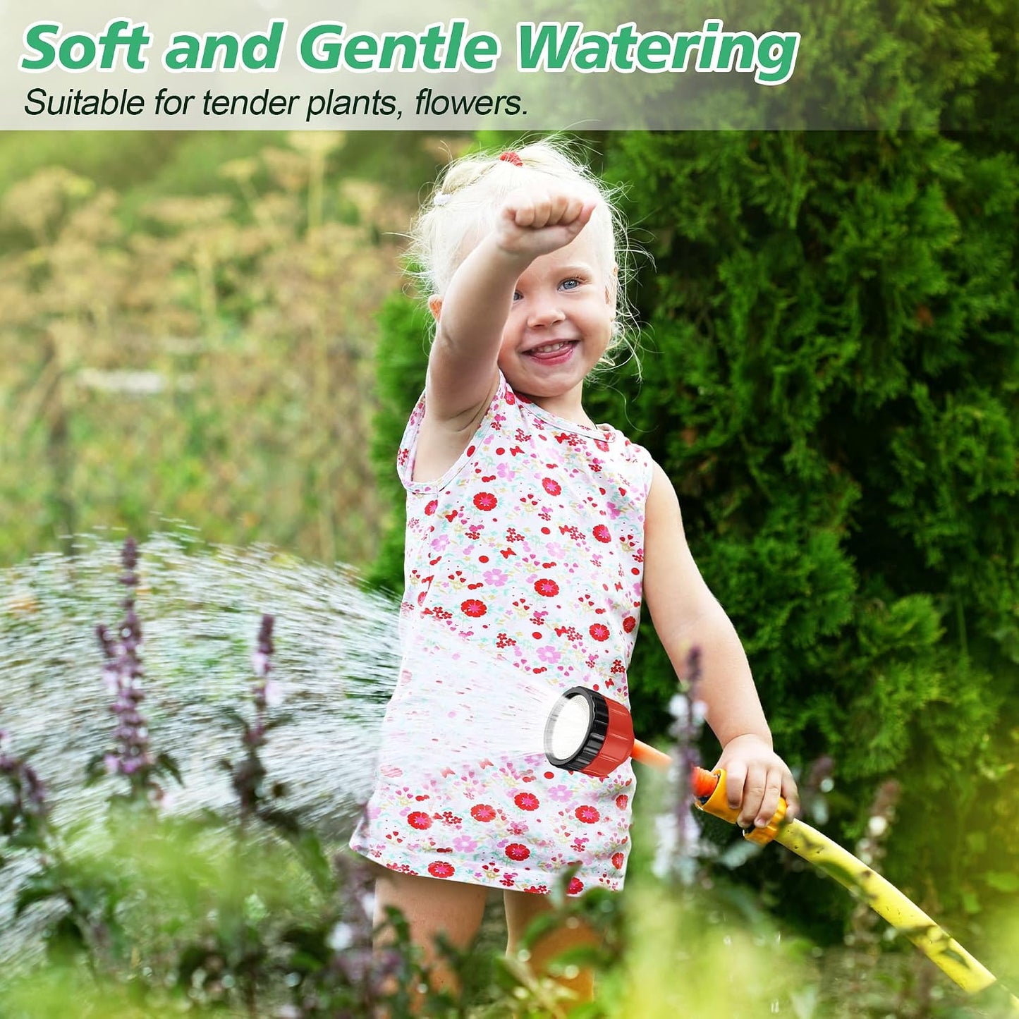 2 Pcs 1000 Water Nozzle, 11 GPM Garden Plastic Watering Hose Nozzle