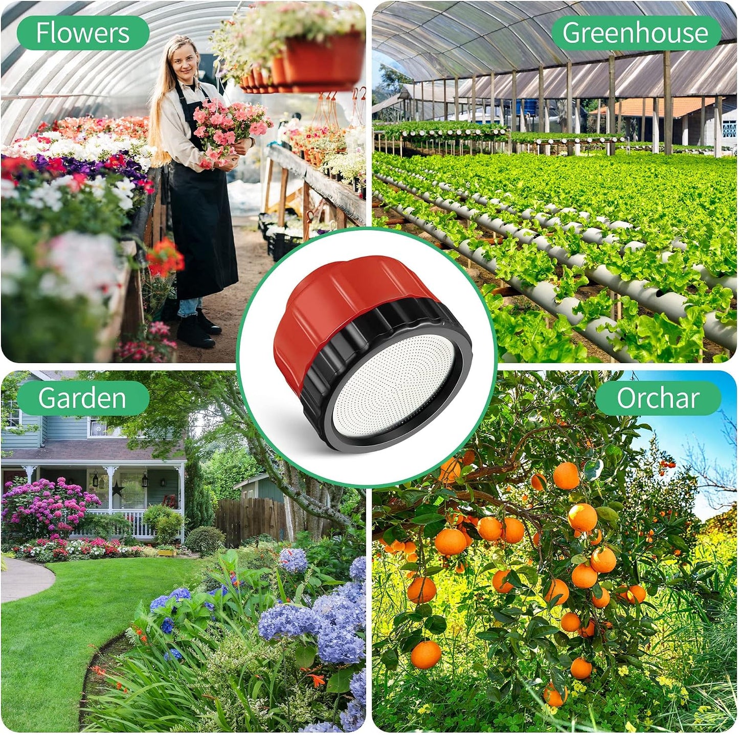 2 Pcs 1000 Water Nozzle, 11 GPM Garden Plastic Watering Hose Nozzle
