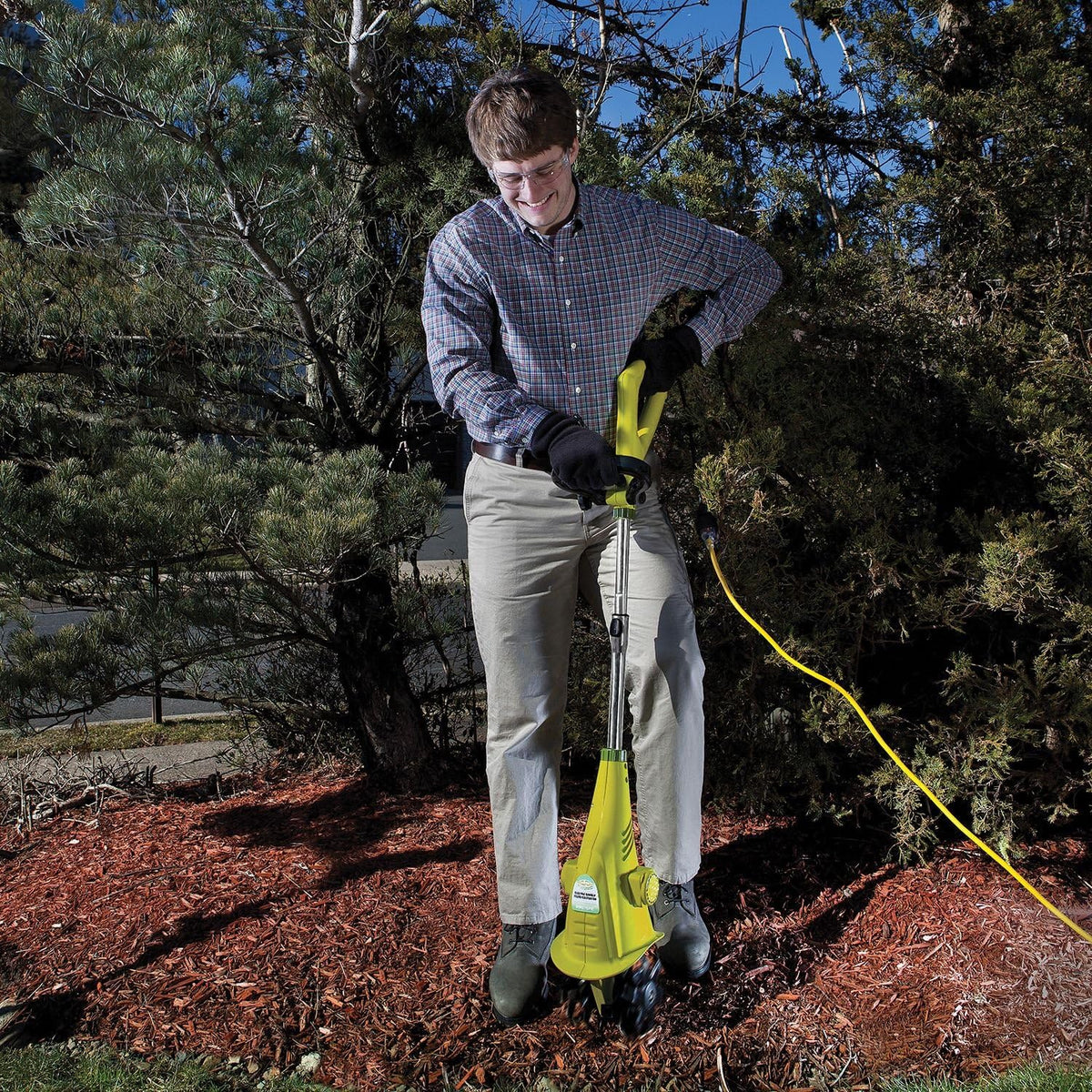 Corded Electric Garden Tiller & Cultivator with Steel Tines, TJ603E