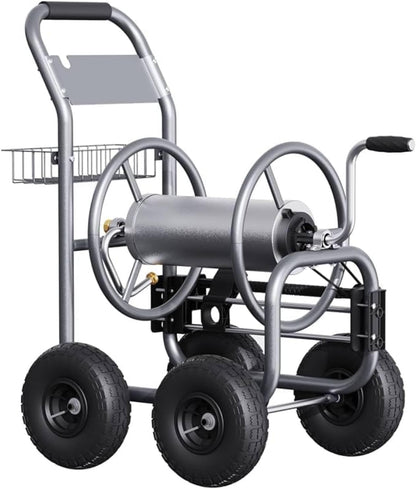 Garden Hose Reel Cart with Wheels,250FT 5/8" Hose Capacity