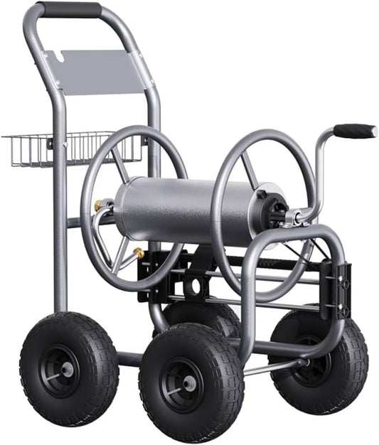Garden Hose Reel Cart with Wheels,250FT 5/8" Hose Capacity