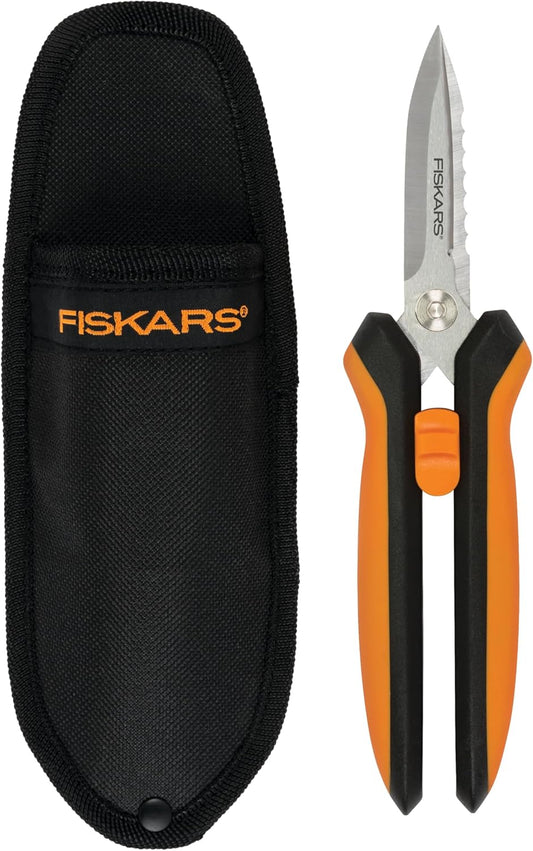 8" SoftGrip Pruning Shears, Multipurpose Garden Snips with Sheath