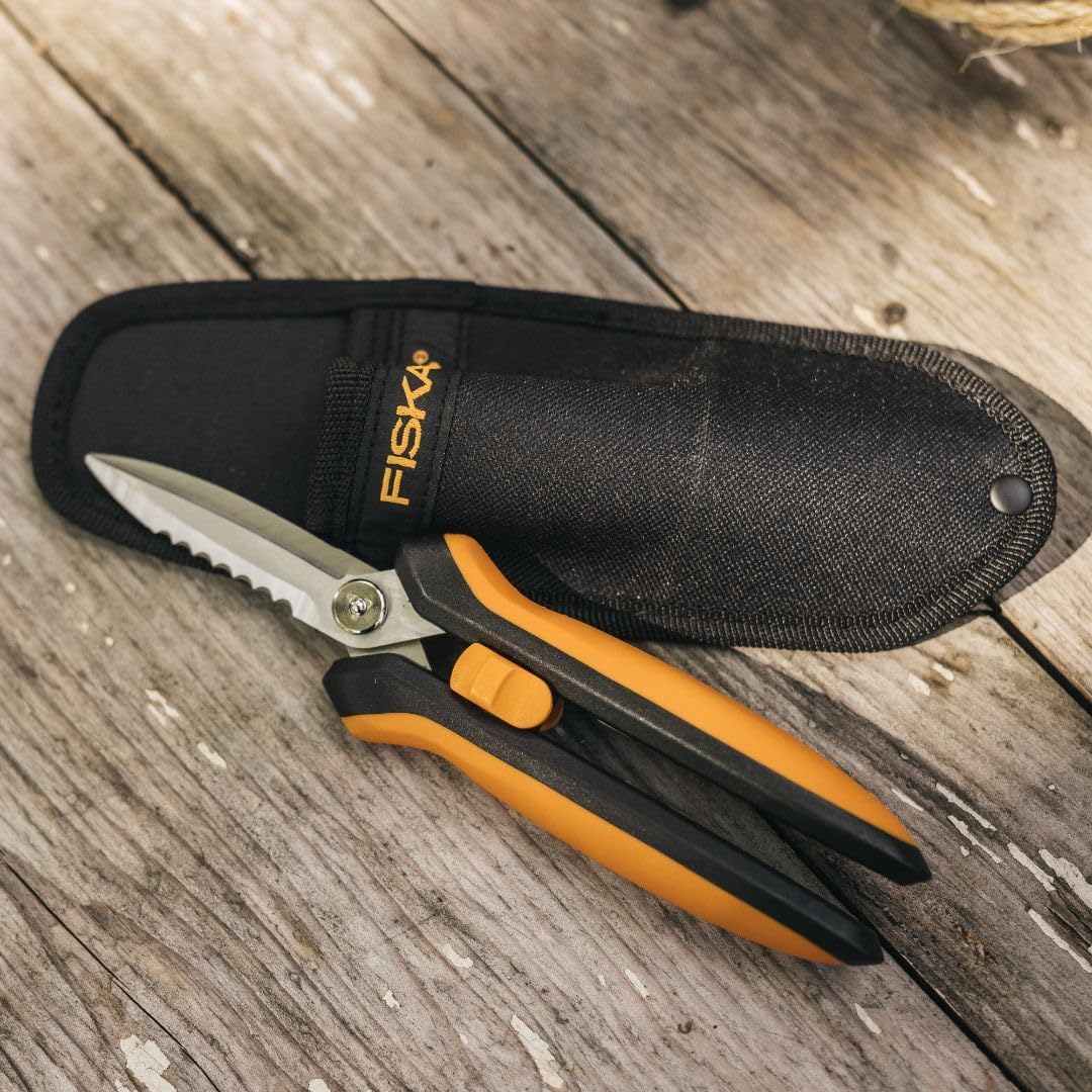 8" SoftGrip Pruning Shears, Multipurpose Garden Snips with Sheath