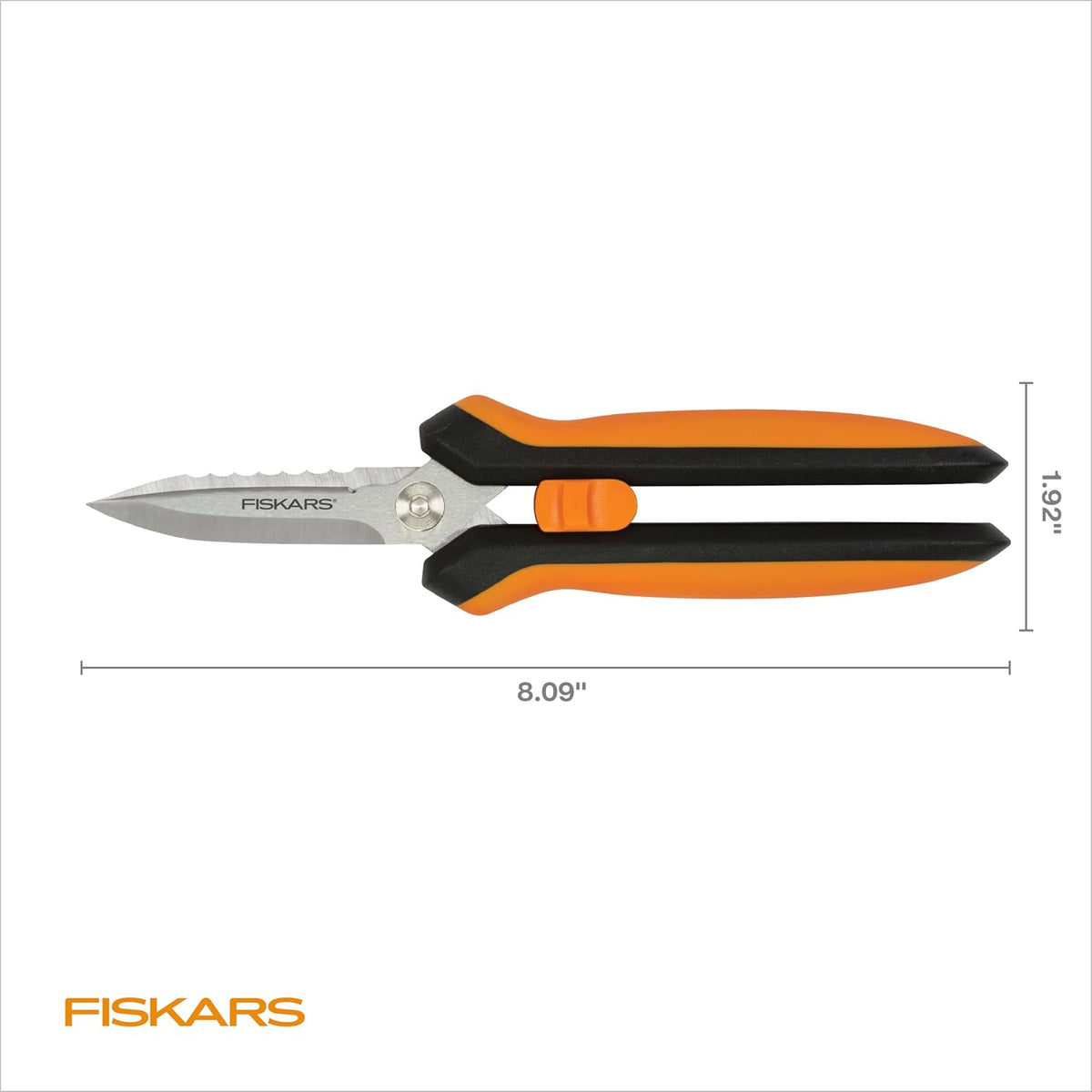 8" SoftGrip Pruning Shears, Multipurpose Garden Snips with Sheath