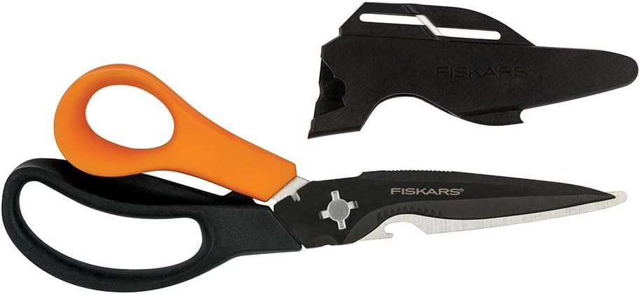 8" SoftGrip Pruning Shears, Multipurpose Garden Snips with Sheath