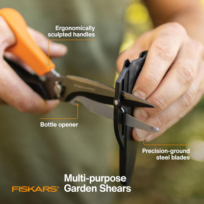 8" SoftGrip Pruning Shears, Multipurpose Garden Snips with Sheath