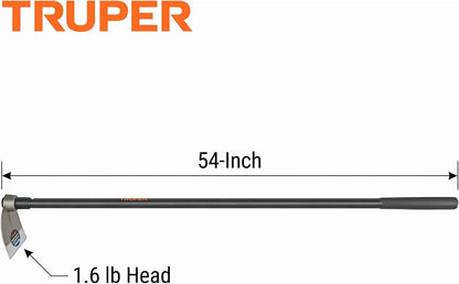 Lane No. 0 Field Hoe, 1.6 lb Forged Steel Head, 54-Inch Wood Handle, Heavy-Duty Agricultural and Landscaping Hoe (Model 10612)