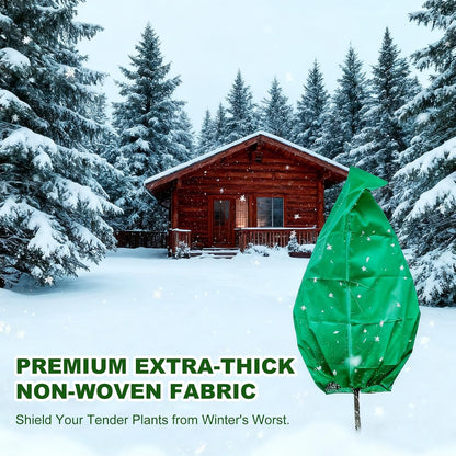 Plant Covers for Freeze Protection, 2 Pack 63" x 71" Drawstring