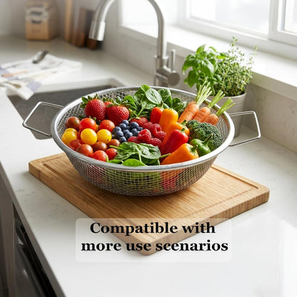 2PCS Soil Sifter for Gardening with Handle,Stainless Steel Rock Compost Soil Sifter for 5 Gallon Bucket,1/4in,1/8in Mesh Garden Sifting Screen Gravel Sawdust Vermicompost with Repotting Mat
