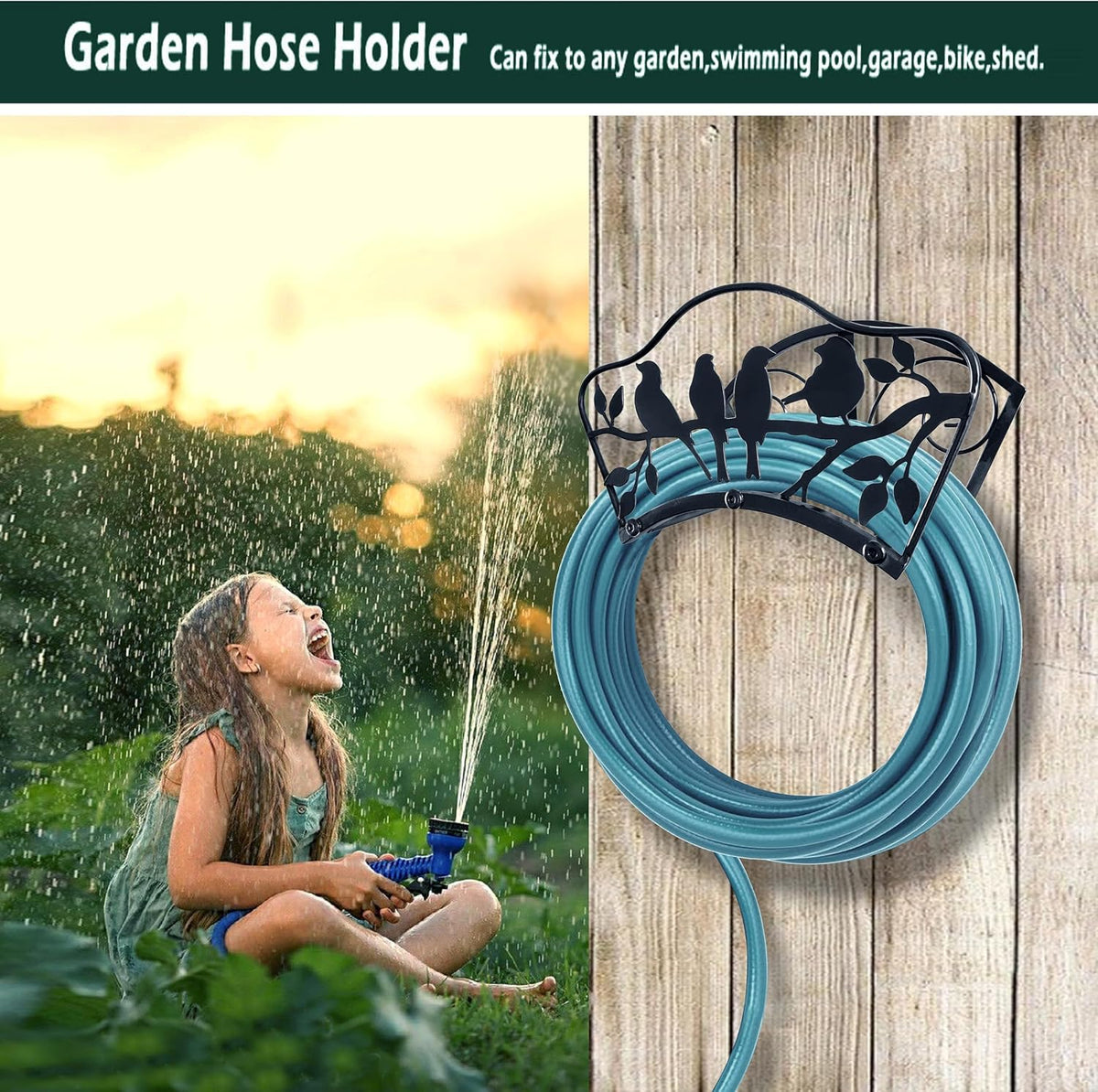 Garden Hose Holder Water Hose Holder Garden Hose Reel Heavy Duty Metal Hose Stand Sturdy Freestanding Hose Storage Garden Hose Hanger Hose for Outside Yard Lawn