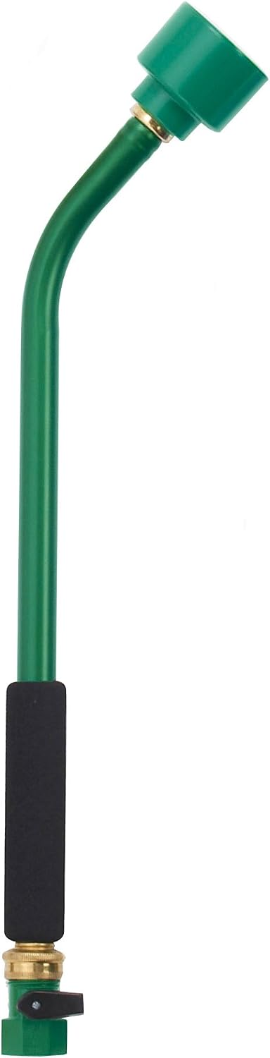 Sunrise Soft Rain Watering Spray Wand – 16” Long, Green – Gentle Full-Flow Spray with Shut-Off Valve & 8” Foam Grip – Lightweight & Durable for Gardens, Hanging Baskets & Planters