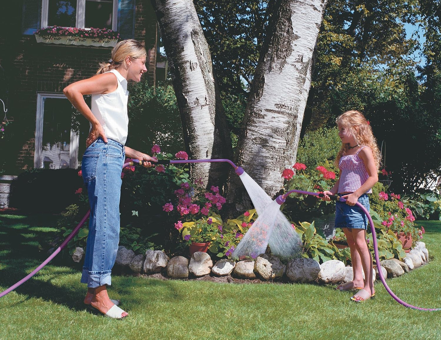Sunrise Soft Rain Watering Spray Wand – 16” Long, Green – Gentle Full-Flow Spray with Shut-Off Valve & 8” Foam Grip – Lightweight & Durable for Gardens, Hanging Baskets & Planters