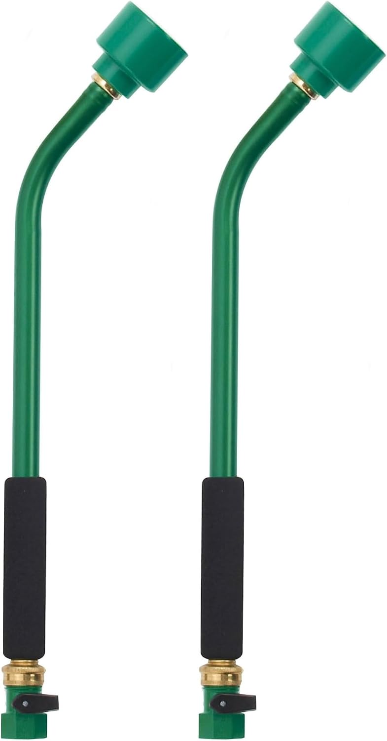 Sunrise Soft Rain Watering Spray Wand – 16” Long, Green – Gentle Full-Flow Spray with Shut-Off Valve & 8” Foam Grip – Lightweight & Durable for Gardens, Hanging Baskets & Planters