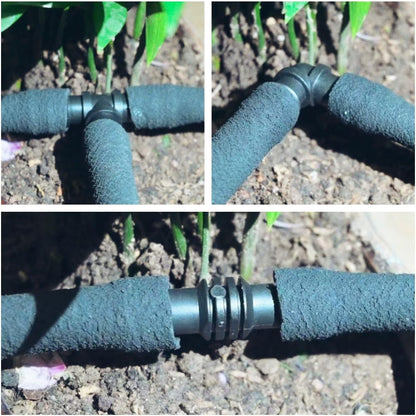 1/2" Soaker Hose Fittings Kit, 21 Pcs Garden Irrigation Connectors with Repair Connectors (Male & Female),Tees,Elbows,couplings,End Caps,Two-Way Valve Connectors, Drip System Parts for Garden Lawn