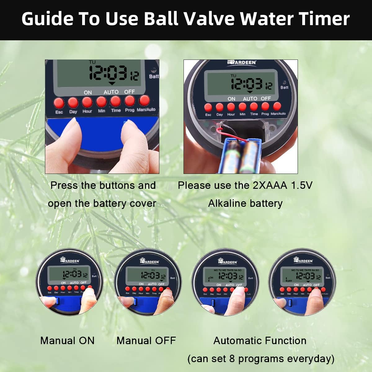Water Timer Electronic Hose Sprinkler Garden Irrigation Controller
